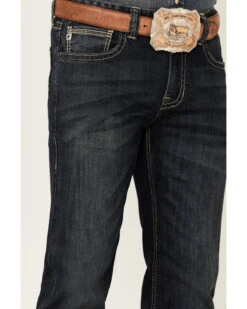 Rock & Roll Denim Men's Vintage Dark Revolver Stretch Slim Straight Jeans -Western Cowboy Supplies 2000351108 400 P4