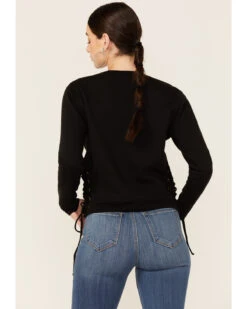 Shyanne Women's Namaste Yall Side Lacing Long Sleeve Graphic Sweatshirt -Western Cowboy Supplies 2000351336 001 P3