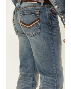Cody James Core Men's Whistle Medium Wash Stretch Stackable Straight Jeans -Western Cowboy Supplies 2000351787 400 P4