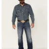 Cody James Men's Double Kicker Medium Dark Wash Stretch Relaxed Bootcut Jeans -Western Cowboy Supplies 2000351797 400 P1