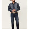 Cinch Men's Ian Dark Stonewash Rigid Slim Bootcut Jeans -Western Cowboy Supplies 2000355909 402 P1