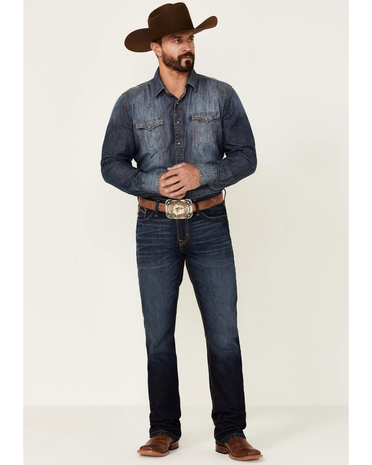 Cinch Men's Ian Dark Stonewash Rigid Slim Bootcut Jeans 3 Cinch Men's Ian Dark Stonewash Rigid Slim Bootcut Jeans