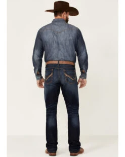 Cinch Men's Ian Dark Stonewash Rigid Slim Bootcut Jeans 8 Cinch Men's Ian Dark Stonewash Rigid Slim Bootcut Jeans -Western Cowboy Supplies 2000355909 402 P3