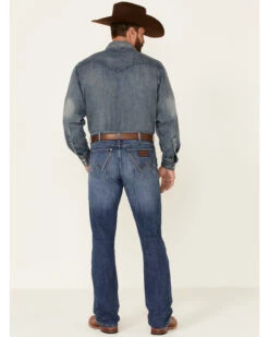 Wrangler Retro Men's Nightsky Medium Wash Stretch Slim Bootcut Jeans - Long -Western Cowboy Supplies 2000358072 400 P3
