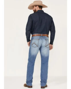 Rock 47 By Wrangler Men's Barlow Light Wash Slim Straight Jeans -Western Cowboy Supplies 2000359726 412 P3