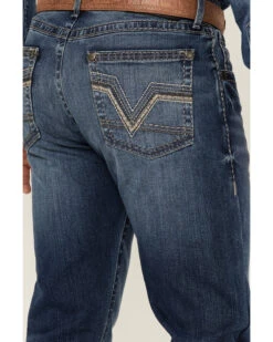 Rock 47 By Wrangler Men's Edmond Medium Wash Stretch Slim Bootcut Jeans -Western Cowboy Supplies 2000359727 414 P4