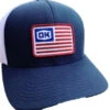 Okie Men's American Flag Patch Mesh-Back Ball Cap -Western Cowboy Supplies 2000360453 410 P1