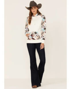 Hooey Women's Modern Colorblock Geo Print Pullover Hooded Sweater 9 Hooey Women's Modern Colorblock Geo Print Pullover Hooded Sweater -Western Cowboy Supplies 2000360944 110 P4