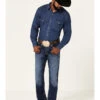 Rock 47 By Wrangler Men's Prichett Dark Wash Stretch Slim Straight Jeans -Western Cowboy Supplies 2000361296 416 P1
