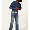 Cinch Men's Grant Medium Stonewash Broken Twill Performance Stretch Relaxed Bootcut Jeans -Western Cowboy Supplies 2000362748 402 P1
