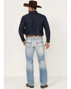 Cinch Men's Light Stonewash White Label Peformance Stretch Relaxed Straight Jeans -Western Cowboy Supplies 2000362805 402 P3