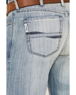 Cinch Men's Light Stonewash White Label Peformance Stretch Relaxed Straight Jeans -Western Cowboy Supplies 2000362805 402 P4