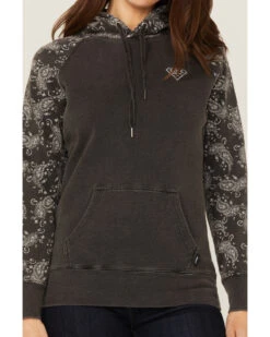 Hooey Women's Rope Like A Girl Bandana Print Pullover Hoodie Sweatshirt -Western Cowboy Supplies 2000363502 022 P3