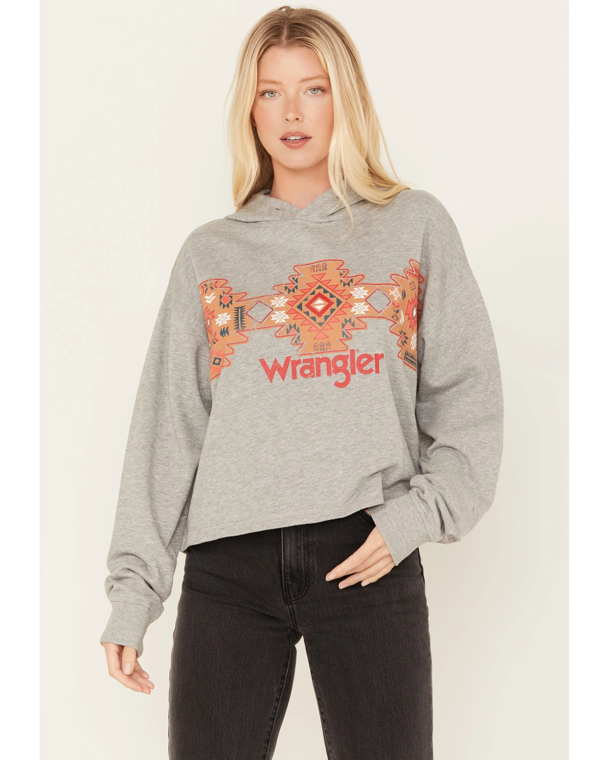 Wrangler Retro Women's Southwestern Print Cropped Hoodie 3 Wrangler Retro Women's Southwestern Print Cropped Hoodie