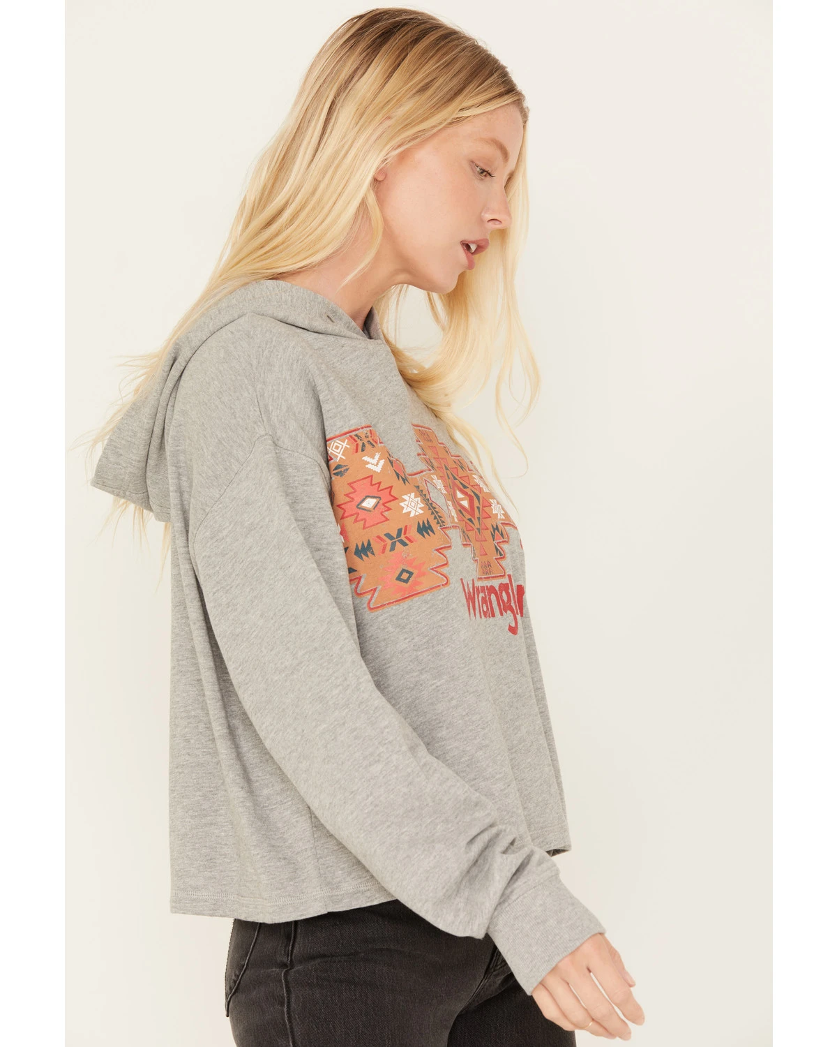 Wrangler Retro Women's Southwestern Print Cropped Hoodie 4 Wrangler Retro Women's Southwestern Print Cropped Hoodie - Image 2