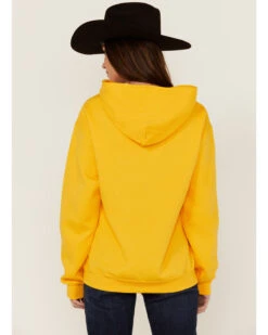 Paramount Network's Yellowstone Women's Yellowstone Lone Cowboy Mustard Graphic Hoodie -Western Cowboy Supplies 2000365391 702 P4