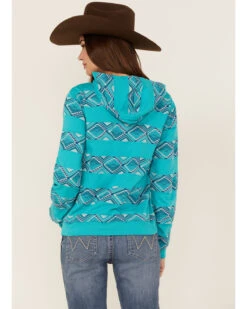RANK 45 Women's Southwestern Stripe Pullover Sweatshirt Hoodie -Western Cowboy Supplies 2000365666 440 P4