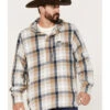 Wrangler Men's Plaid Print 1/4 Button Front Unlined Hooded Pullover 2 Wrangler Men's Plaid Print 1/4 Button Front Unlined Hooded Pullover -Western Cowboy Supplies 2000366036 280 P1