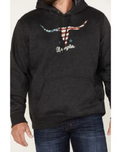 Wrangler Men's Longhorn Graphic Hooded Sweatshirt -Western Cowboy Supplies 2000366046 022 P3