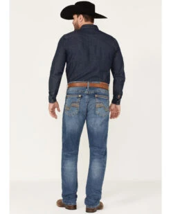 Rock 47 By Wrangler Men's Ash Medium Wash Stretch Slim Straight Jeans -Western Cowboy Supplies 2000366716 414 P3