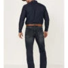 Rock & Roll Denim Men's Hooey Dark Wash Double Barrel Reflex Stackable Bootcut Jeans -Western Cowboy Supplies 2000367638 201 P1