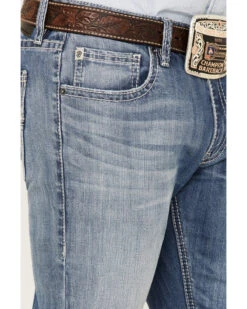 Rock & Roll Denim Men's Rifle Light Wash Reflex Stretch Skinny Jeans -Western Cowboy Supplies 2000367644 204 P4