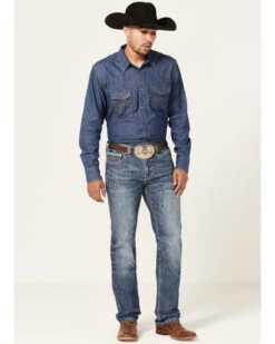 Rock & Roll Denim Men's Revolver Medium Wash Reflex Stretch Slim Straight Jeans -Western Cowboy Supplies 2000367645 202 P3