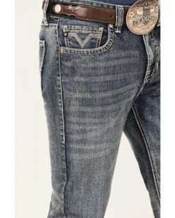 Rock & Roll Denim Men's Double Barrel Medium Wash Two Tone Raise Relaxed Straight Jeans 9 Rock & Roll Denim Men's Double Barrel Medium Wash Two Tone Raise Relaxed Straight Jeans -Western Cowboy Supplies 2000367647 203 P4