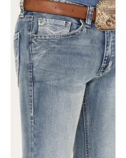 Rock & Roll Denim Men's Medium Wash Mid Rise Bootcut Jeans -Western Cowboy Supplies 2000368123 414 P4