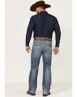 Rock & Roll Denim Men's Double Barrel Medium Wash Relaxed Straight Jeans