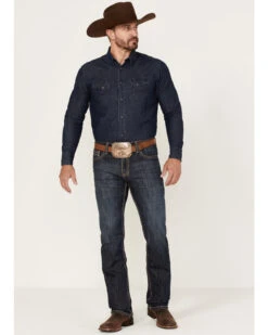Rock & Roll Denim Men's Revolver Dark Wash Stretch Slim Straight Jeans -Western Cowboy Supplies 2000368871 416 P3