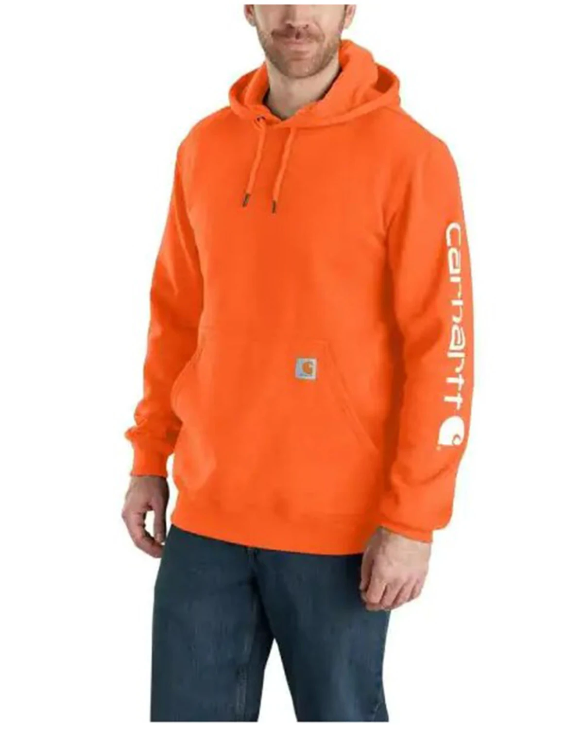 Carhartt Men's Loose Fit Midweight Logo Sleeve Graphic Hooded Sweatshirt - Big & Tall 3 Carhartt Men's Loose Fit Midweight Logo Sleeve Graphic Hooded Sweatshirt - Big & Tall