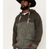 Hooey Men's Jimmy Quilted 1/4 Button Hooded Pullover -Western Cowboy Supplies 2000370562 200 P1