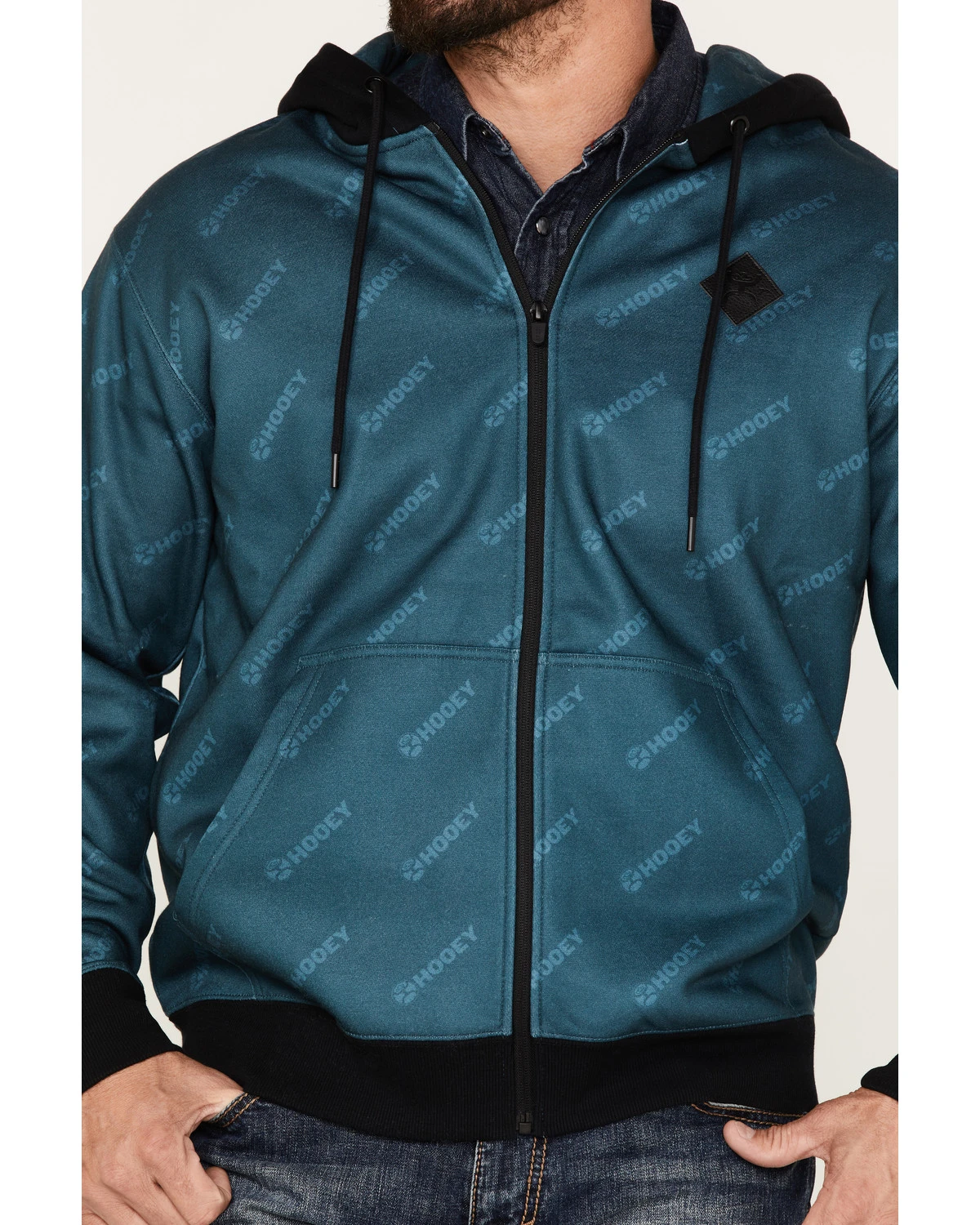 Hooey Men's Butte Monogram Logo Full-Zip Hooded Jacket 5 Hooey Men's Butte Monogram Logo Full-Zip Hooded Jacket - Image 3