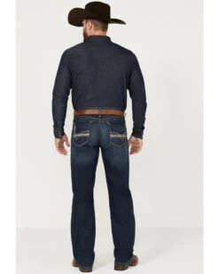 Cinch Men's Grant Dark Stonewash Relaxed Bootcut Stretch Performance Jeans -Western Cowboy Supplies 2000373482 402 P3