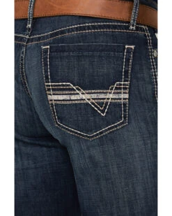 Cinch Men's Grant Dark Stonewash Relaxed Bootcut Stretch Performance Jeans -Western Cowboy Supplies 2000373482 402 P4