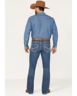 Cinch Men's Ian Medium Wash Slim Bootcut Performance Jeans -Western Cowboy Supplies 2000373497 402 P3