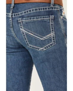 Cinch Men's Ian Medium Wash Slim Bootcut Performance Jeans -Western Cowboy Supplies 2000373497 402 P4