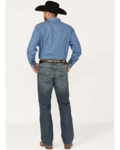 Ariat Men's M5 Louisville Seneca Medium Wash Stretch Straight Leg Jeans -Western Cowboy Supplies 2000373699 400 P4