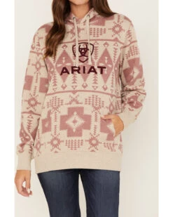 Ariat Women's Southwestern Print Logo Graphic Hoodie -Western Cowboy Supplies 2000374278 280 P3