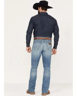Wrangler Retro Men's 77MWP Medium Wash Slim Boot Stretch Denim Jeans -Western Cowboy Supplies 2000374572 413 P3
