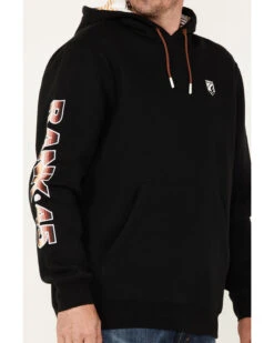 RANK 45 Men's Smoke On Striped Logo Sleeve Hooded Sweatshirt -Western Cowboy Supplies 2000374700 001 P3