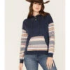 RANK 45 Women's Stripe Contrast Hooded Pullover 2 RANK 45 Women's Stripe Contrast Hooded Pullover -Western Cowboy Supplies 2000374967 410 P1