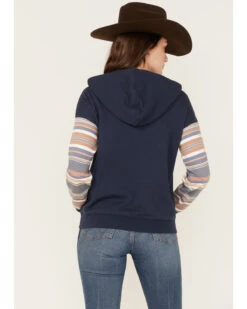 RANK 45 Women's Stripe Contrast Hooded Pullover -Western Cowboy Supplies 2000374967 410 P4