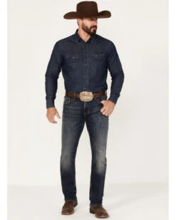Rock & Roll Denim Men's Revolver Dark Vintage Slim Straight Dale Brisby Vintage 46' Jeans -Western Cowboy Supplies 2000375477 416 P3