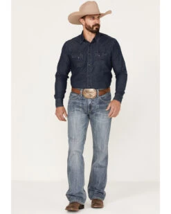 Rock & Roll Denim Men's Relaxed Fit Ladder Stitch Bootcut Jeans 8 Rock & Roll Denim Men's Relaxed Fit Ladder Stitch Bootcut Jeans -Western Cowboy Supplies 2000375482 414 P3