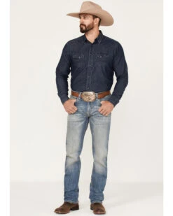 Rock & Roll Denim Men's Slim Fit Straight Rope Stitch Pocket Bootcut Jeans -Western Cowboy Supplies 2000375484 412 P3