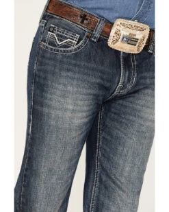 Rock & Roll Denim Men's Pistol Medium Vintage Wash Straight Jeans -Western Cowboy Supplies 2000375487 414 P4