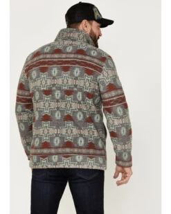 Powder River Outfitters Men's 1/2 Zip Southwestern Print Fleece Sweatshirt -Western Cowboy Supplies 2000376231 022 P4