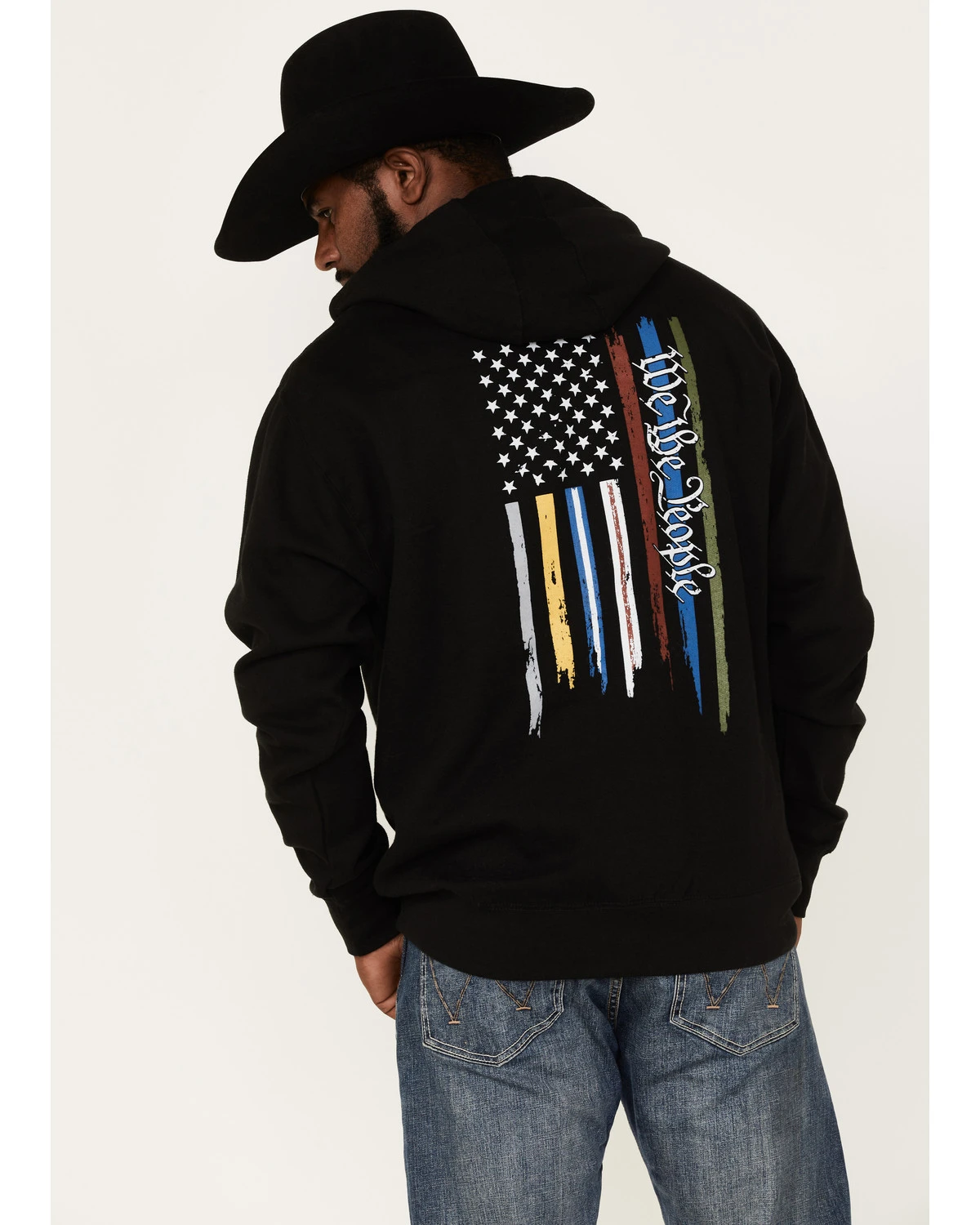 Howitzer Men's We Honor Patriotic Hooded Sweatshirt 5 Howitzer Men's We Honor Patriotic Hooded Sweatshirt - Image 3